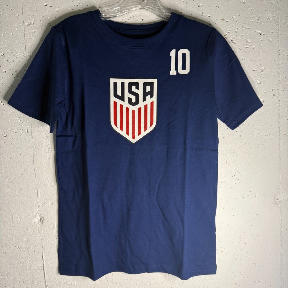 NWT 2026 Official FIFA World Cup Soccer USA Shirt Blue T-Shirt Youth Small 6/7